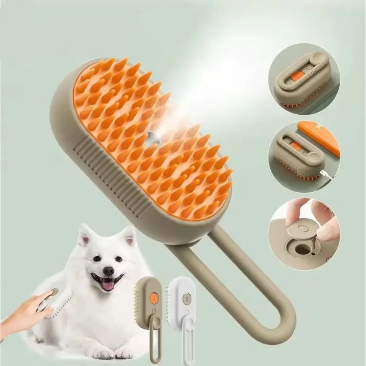 Cepillo Vapor para Mascotas 3 en 1