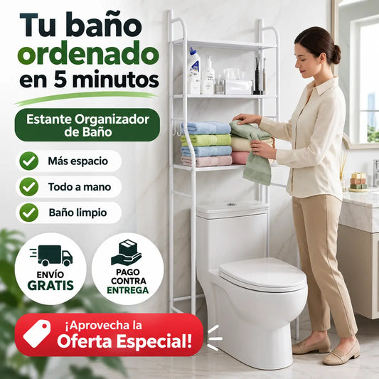 Estante Organizador de Baño (Blanco)