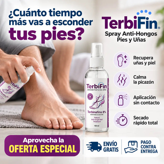 TerbiFin Spray Anti-Hongos Pies Uñas