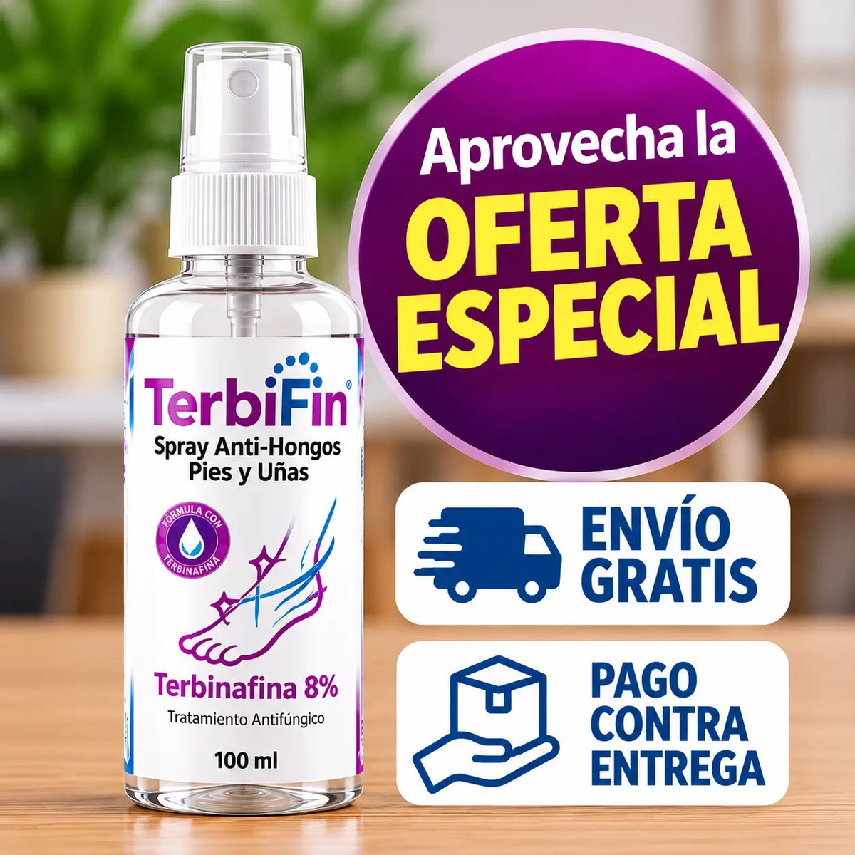 TerbiFin Spray Anti-Hongos Pies Uñas
